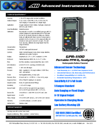 Thumbnail of document Manual - GPR-1100 Oxygen Analyzer